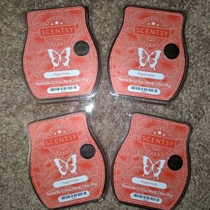 4 Scentsy poppy fields wax bars